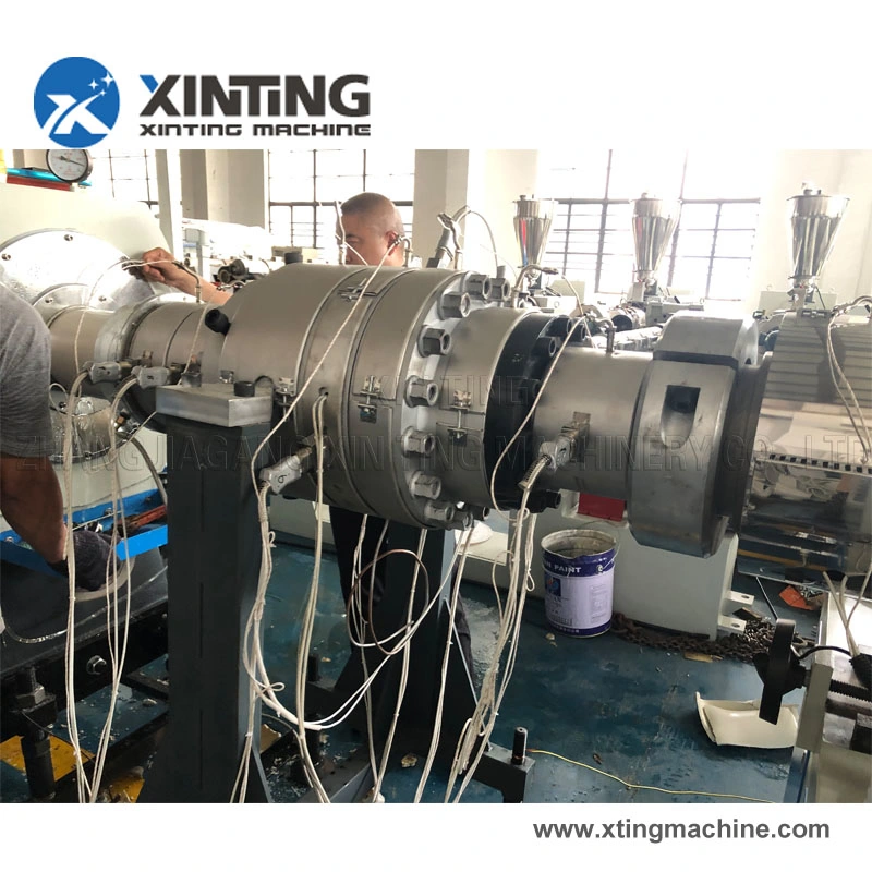 Plastic Extrusion PE PVC PPR Pipe Machine Extruder Line