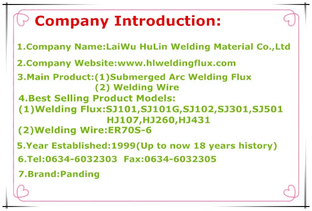Submerged Arc Welding Flux Mild Steel Welding Flux Sj301 F6a0-EL12 F7a0-Em12K