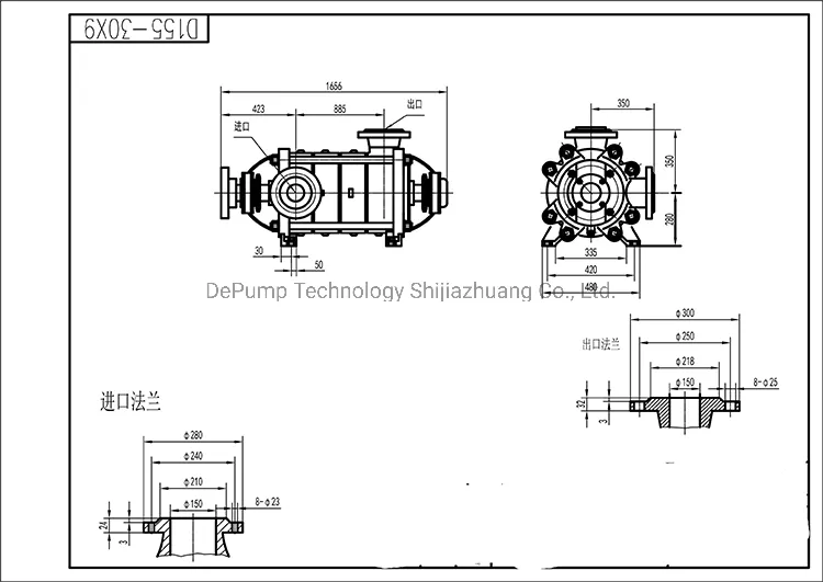 High Pressure Horizontal Centrifugal Multistage Multi Stage Water Pump