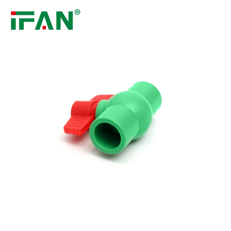 Plastic Plumbing Materials Green PPR Pipe Fitting PPR Ball Valve