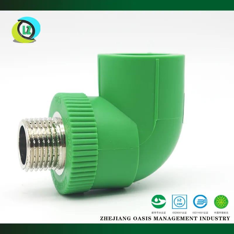 Green White PPR Pipe Fitting Plastic Pipe Elbow