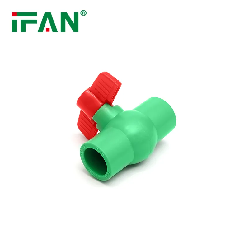 Plastic Plumbing Materials Green PPR Pipe Fitting PPR Ball Valve