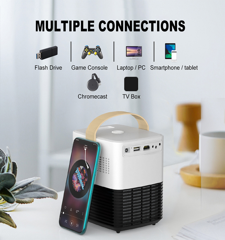 Portable LED Projector Handheld Small Outdoor Home Pocket LED Mini Projector