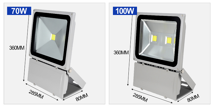 100W Aluminum Garden Lighting IP65 LED Floodlight