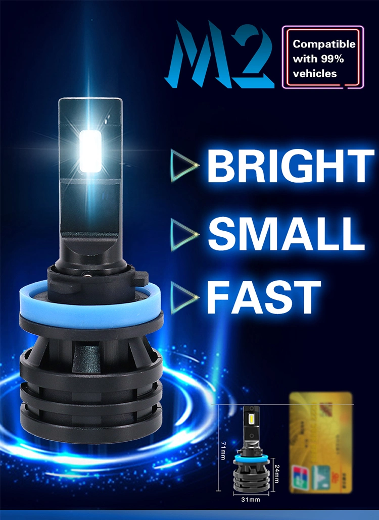 Auto Lamp Bulbs LED H4 Mini Projector Kit M2 12000lm 72W H7 H11 LED Bulb Lights