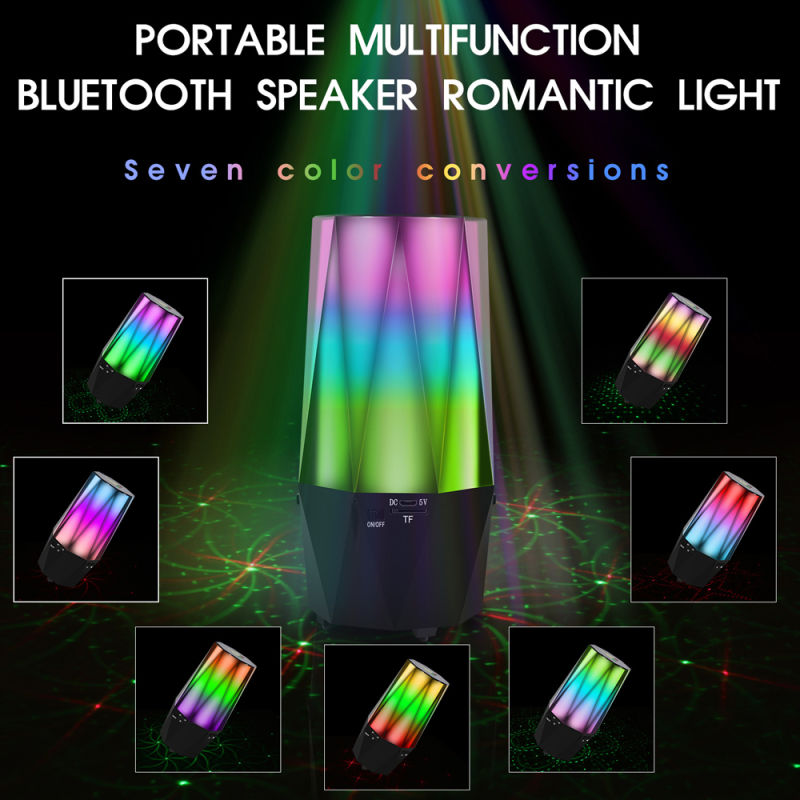 Portable Customizable LED Night Light Projector with Music Speaker