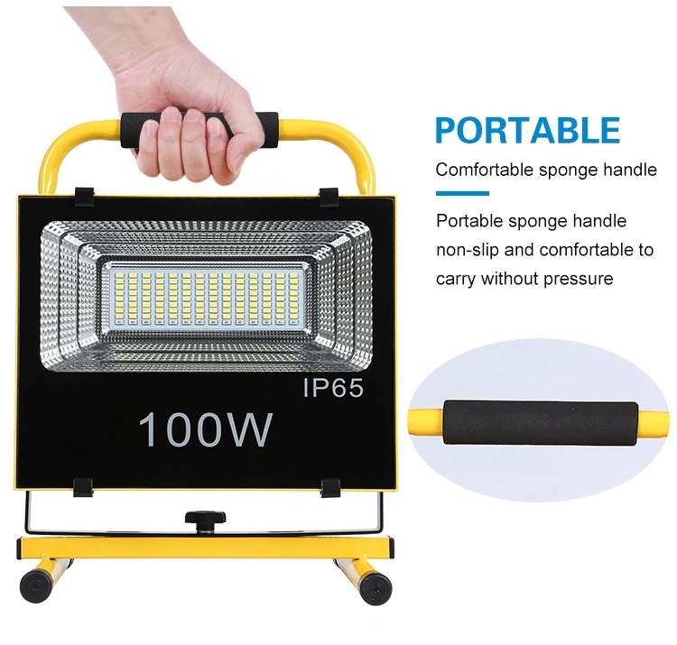 Rechargeable Portable LED Flood Light 100W LED Working Flood Light