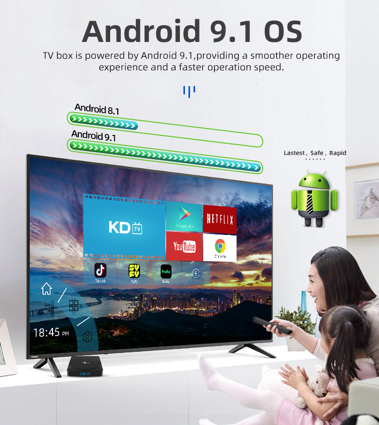 2020 TV Box Android 4K Full 4K Hdr Amlogic S905W Smart TV Box U8 Mini