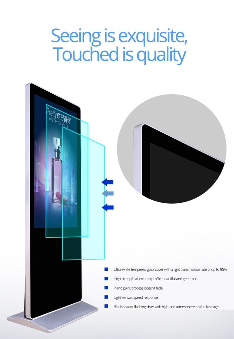 55" Smart Advertising LED Touch Multimedia Tablet Kiosk