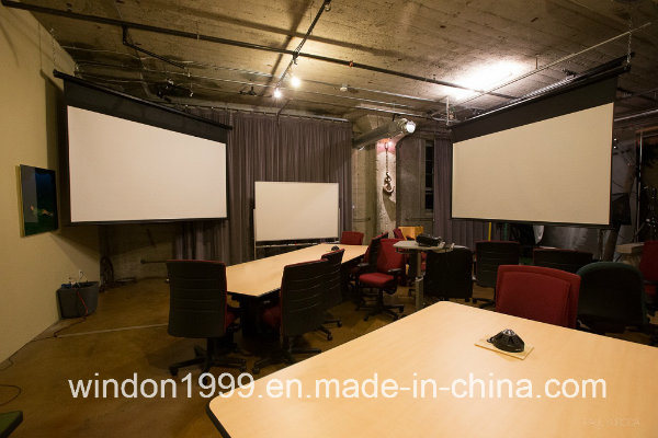4: 3 100 Inch Motorized Projector Screen with Factory Price