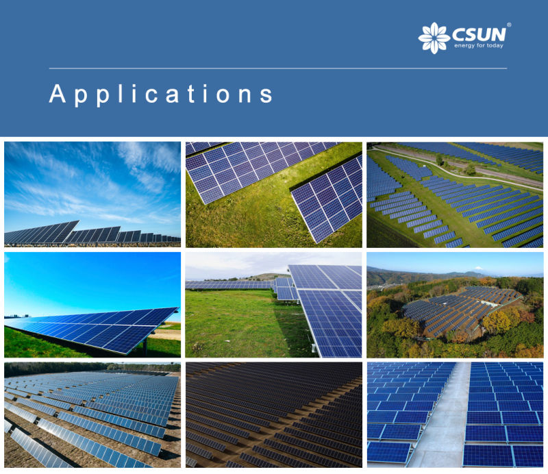 Best Price PV Supplier Csun Mono 365wp Photovoltaic Solar Panels for Home