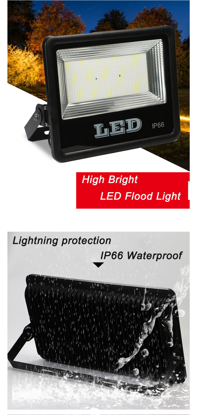 100W SMD LED Floodlight IP66 for Square