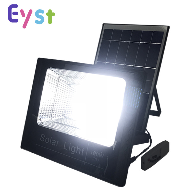 High Quality Solar Lighting Outdoor Remote Control IP67 100W LED Solar Flood Light