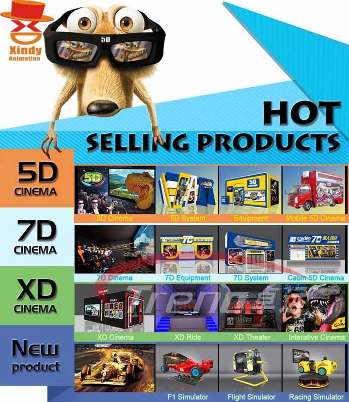 Hot Sale 5D Projector Cinema 3D 4D 5D 6D Cinema Theater Movie Motion Chair Seat