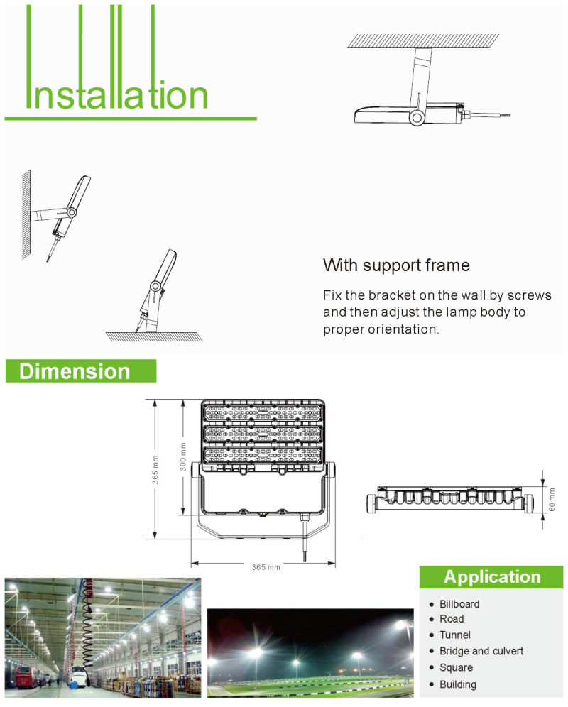 2018 Hot Sales Outdoor IP66 150W 150lm/W SMD LED Floodlight