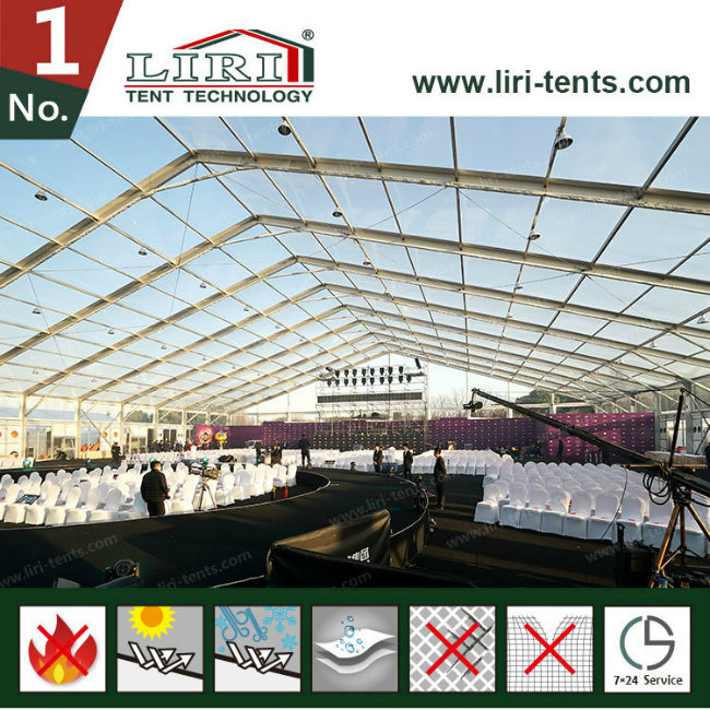 5000 People Clear Party Tent with Clear Roof Top for Parties