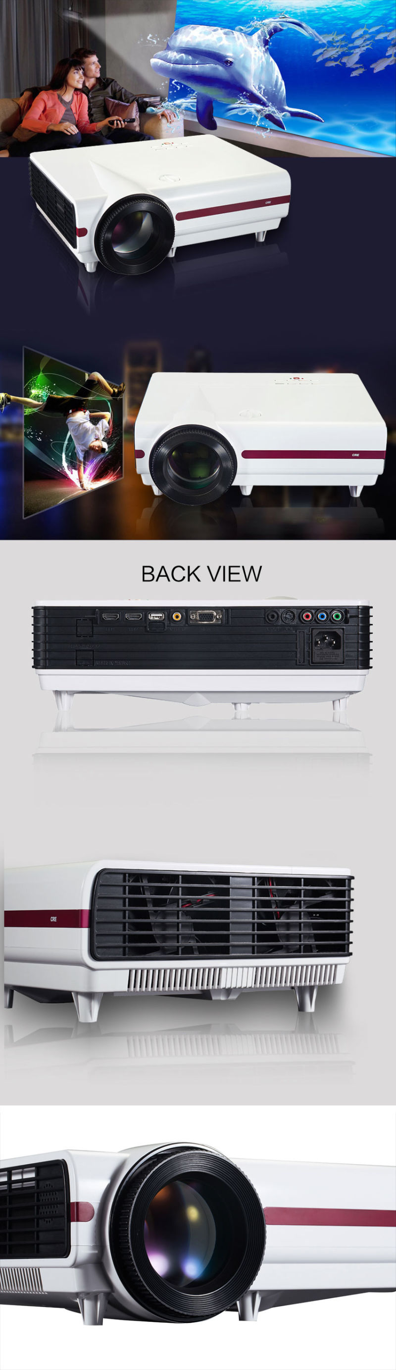 Hot Sale 3500lumens Best Home Theater LED Video Projector