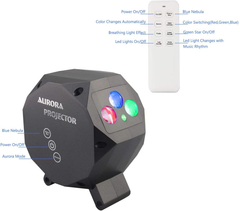 Kids Bedroom Star Projector & LED Aurora Projector