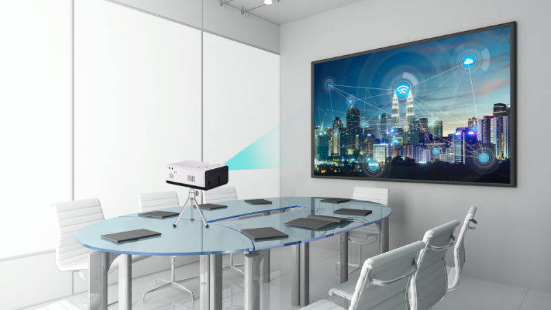 1080P Projectors with 90% NTSC Color Gamut Office Projector