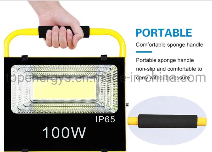 Outdoor IP65 Waterproof Bridgelux SMD Portable100W All in One Solar LED Flood Light