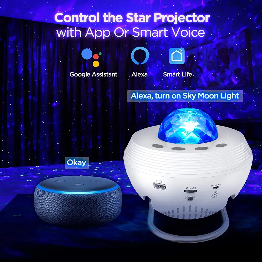 Sale of New 10 Colors WiFi Galaxy Light Projector LED