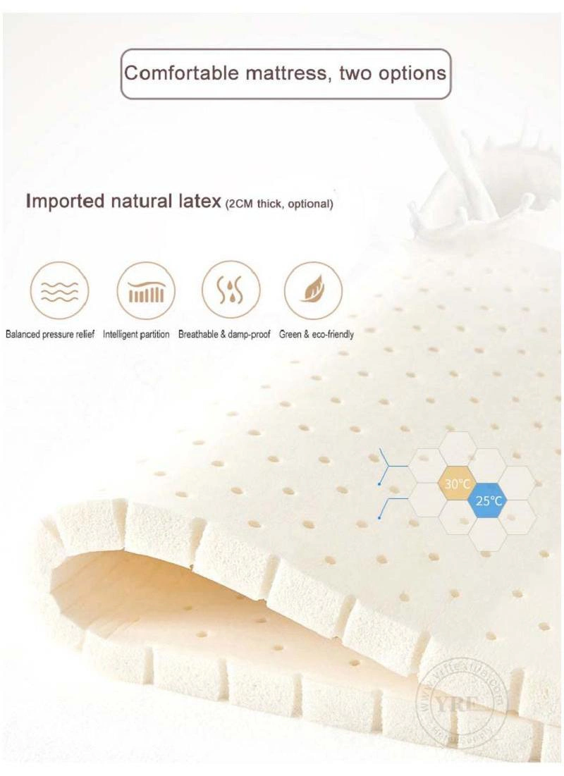 Bedroom Latex Bed Mattress Two Foldable Thin 6cm Bed Bedroom