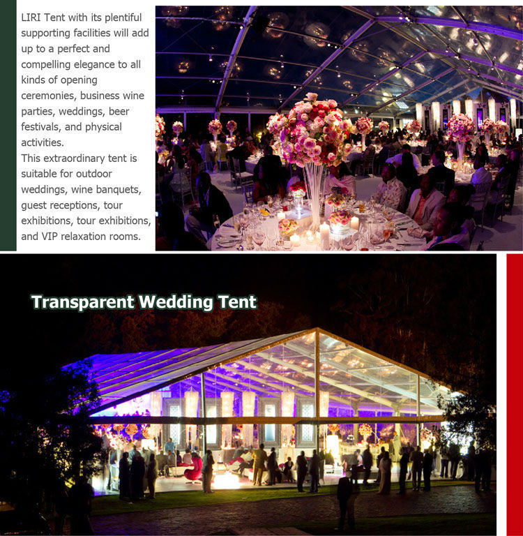 Luxury Wedding Marquee with Glass Wall for Weddings and Parties