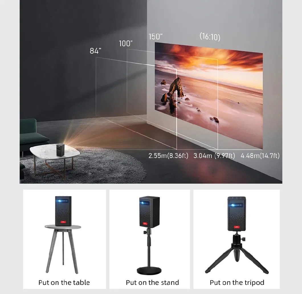 Hot Sale Online Style HD Home Video Projector Support 1080P Movie Projecting