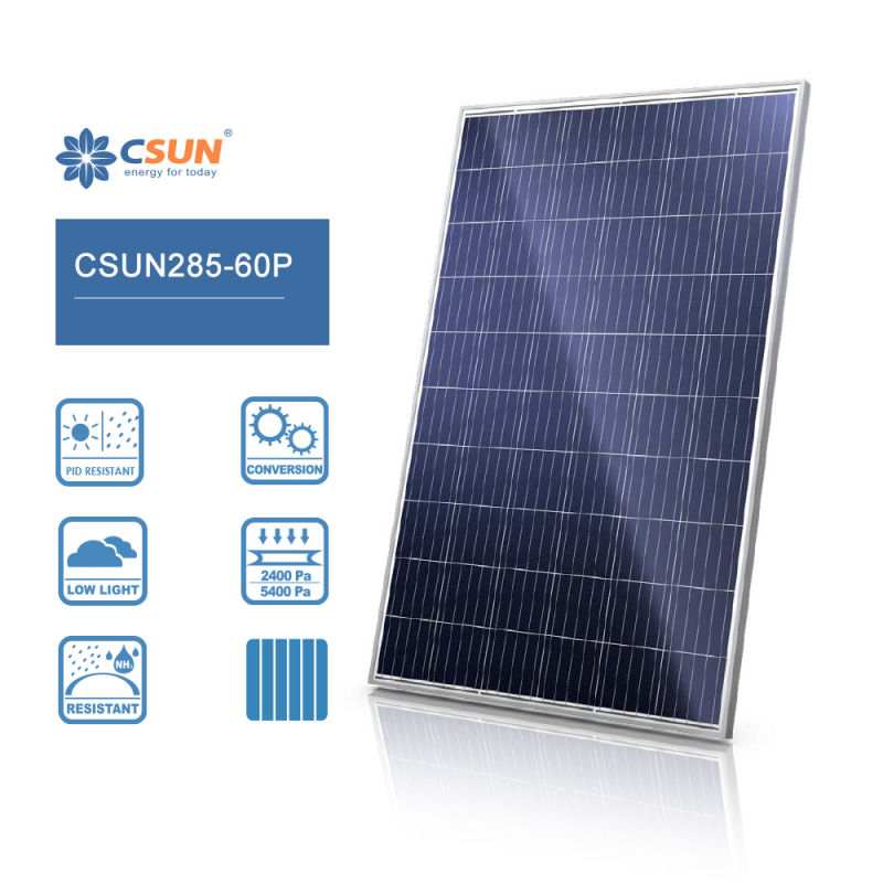 Best Price PV Supplier Csun Poly 270W 280wp Photovoltaic Solar Panels for Home
