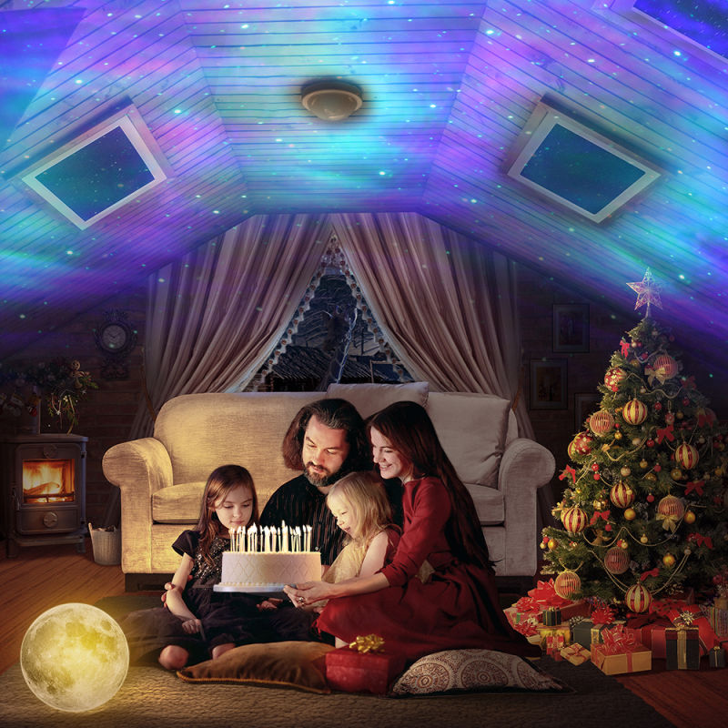 New Design LED Starry Night Light Projector with Bluetooth Remote Control