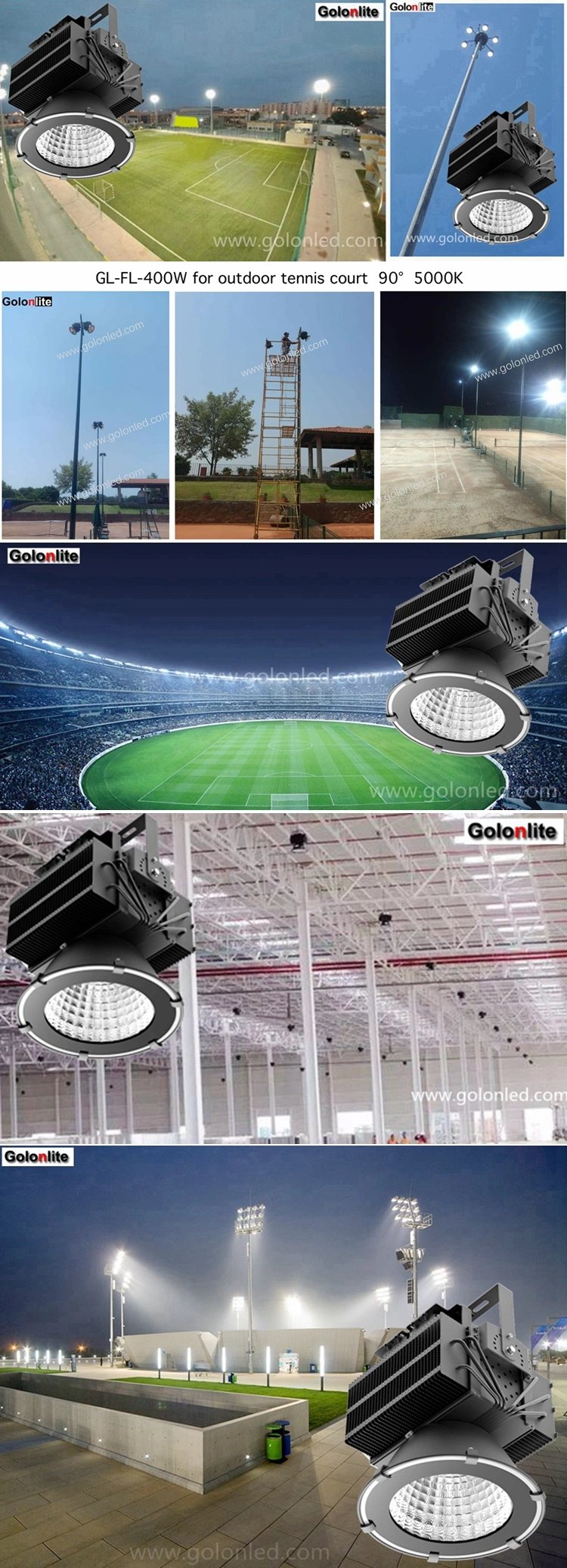 Outdoor Projector LED 300W 400W 500W LED Flood Light for Basket Ball Court