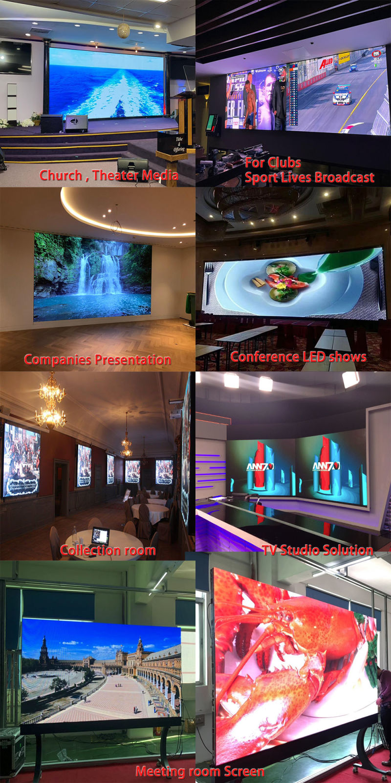 Factory Price HD Cinema LED Video Display Screen