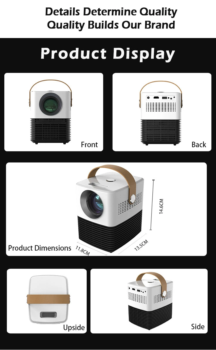 Home Theater Portable Projector Mini WiFi Bluetooth Android Projector DLP Smart Projector