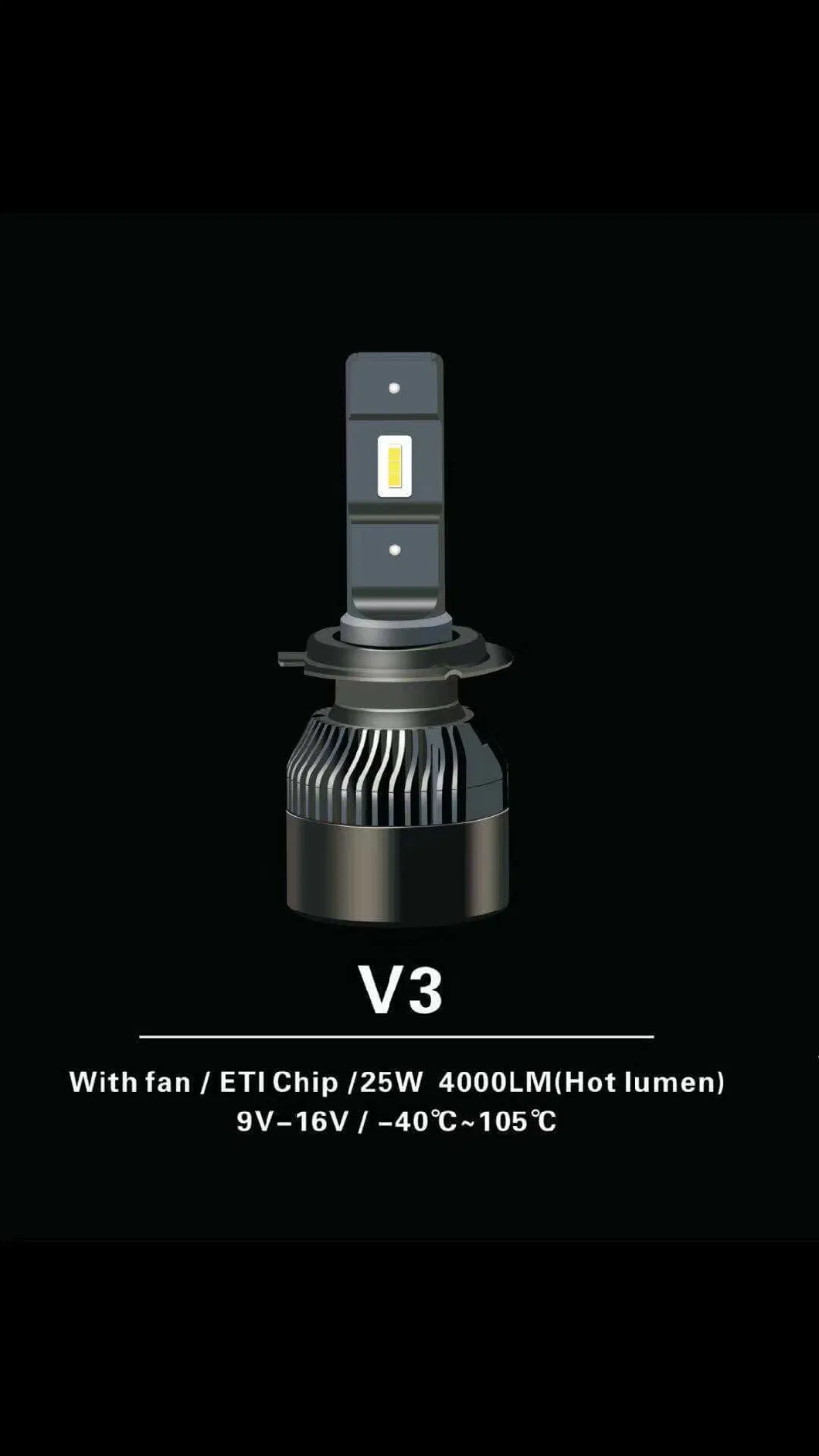H1 H4 LED Light Bulbs ETI  Chipx2 for Car Projector Headlights Parts