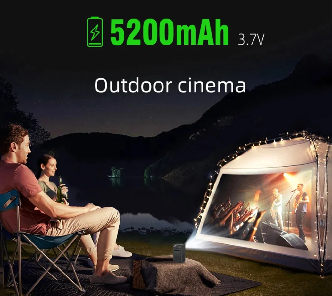 Mini 4K HD 1080P Projector Home Theater DLP Projector 2500lums AV/USB/Compatible