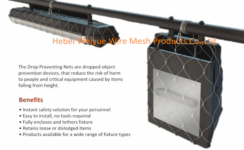 SUS316 Drop Safety Mesh Used for Marine Floodlights/Secondary Retention/Speaker