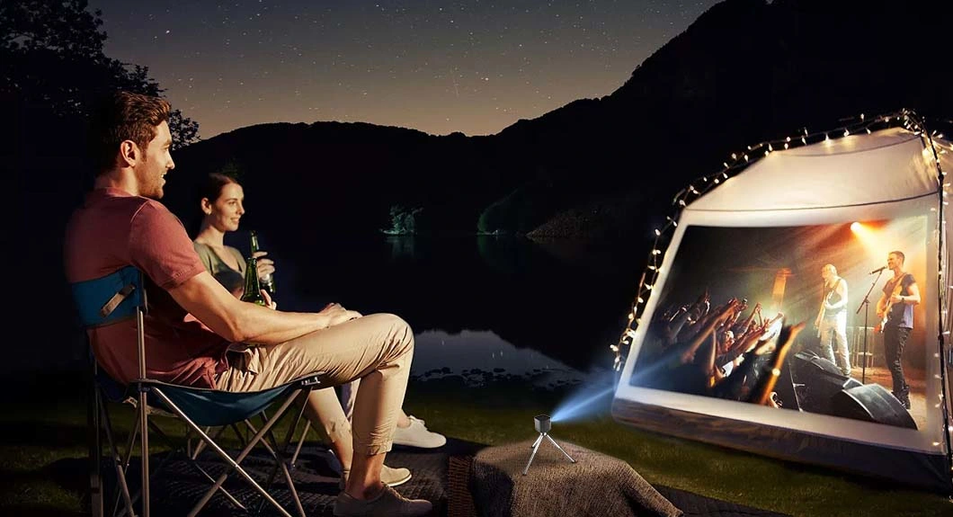 2021 New Design Cheapest DLP Hologram Mini Projector for Outdoor