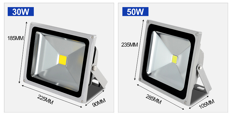 50W Die-Casting Aluminium IP66 COB LED Floodlight