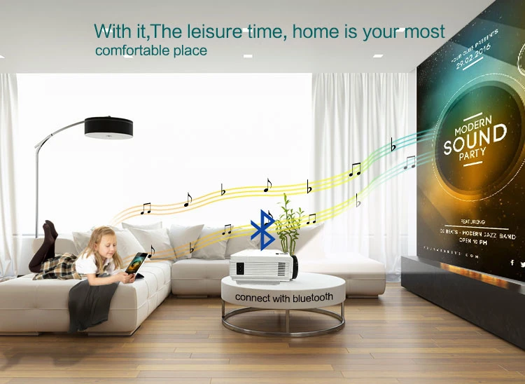 Hot Sell Full HD LCD Projector Free Vertical Portable Home Theater Projector 720p LED Projector