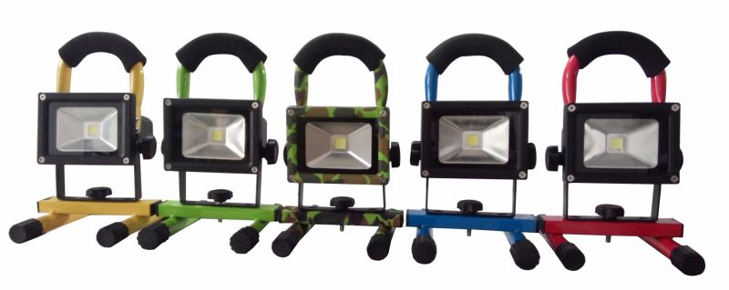 10W Portable Rechargeable LED Flood Light with CE RoHS