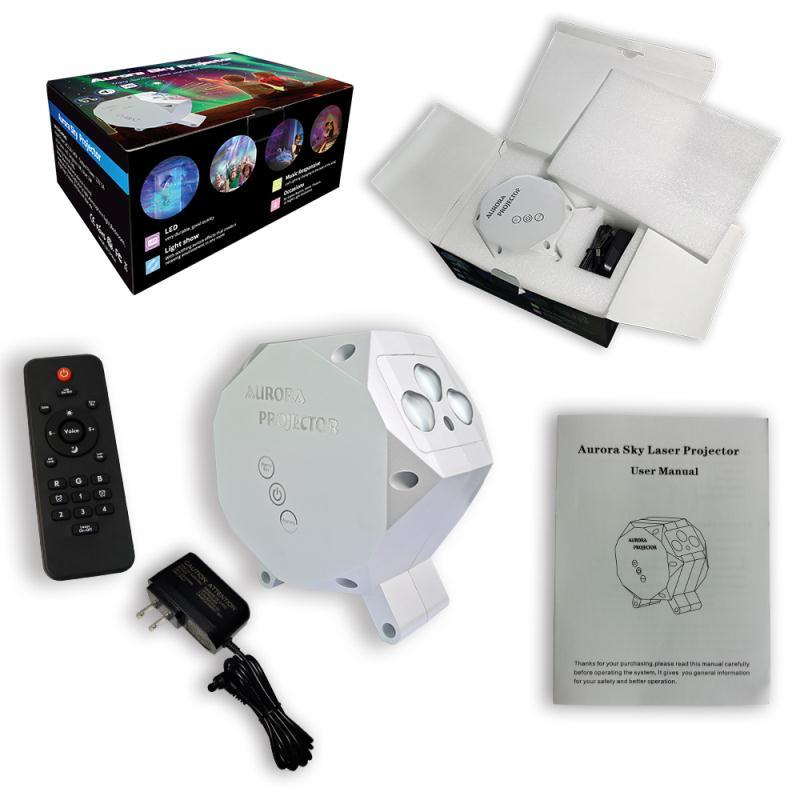 Nebula Cloud Effect and Aurora Projector 2 in 1 Laser Star Projector Night Light