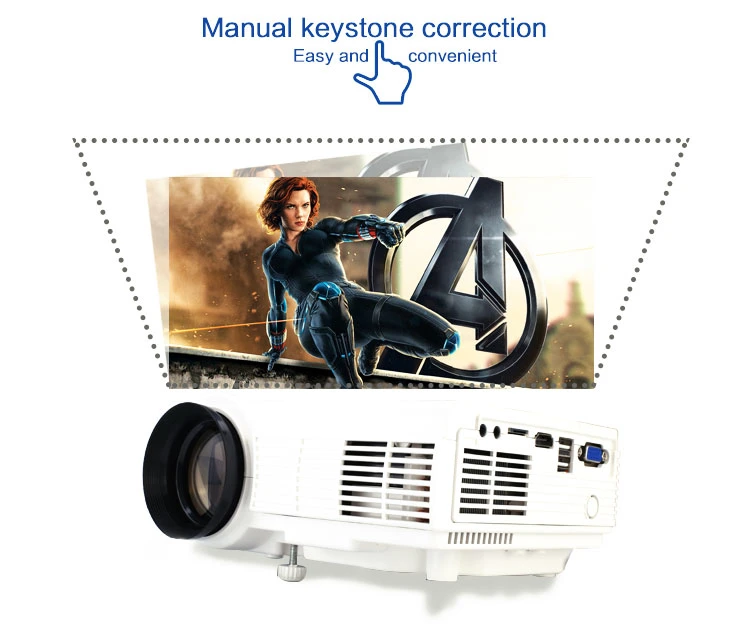 Hot Sell Full HD LCD Projector Free Vertical Portable Home Theater Projector 720p LED Projector