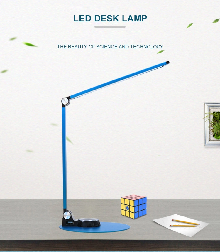 Study Lamp for Study Desk LED Desk Lamp with USB Charging Port for Reading