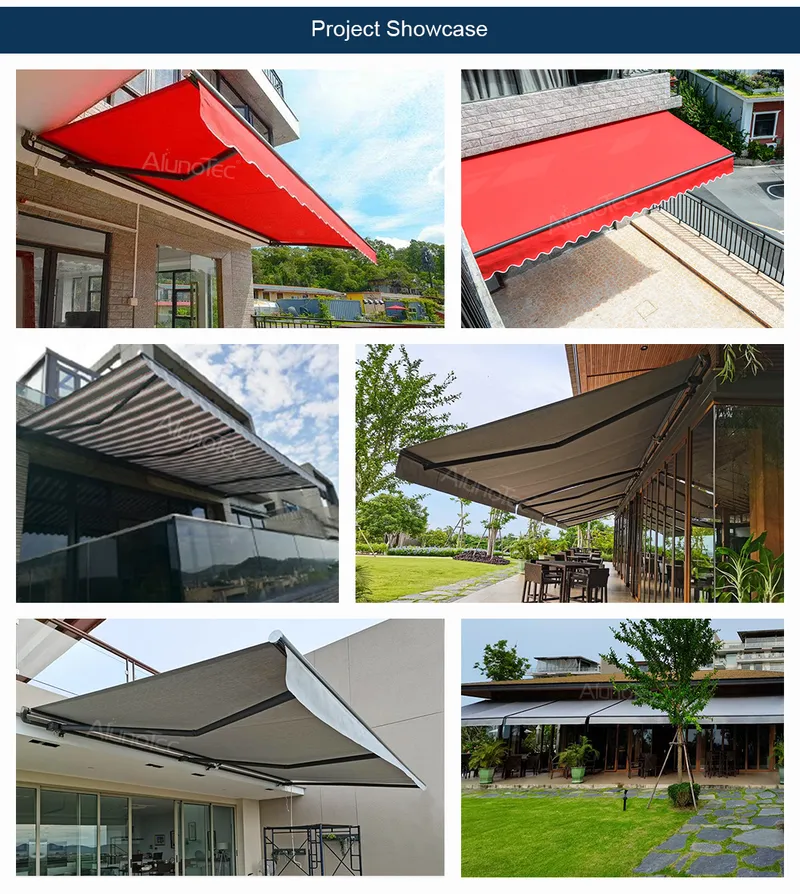 Outdoor Full Cassette Balcony Awnings Folding Arm Awning for Terrace