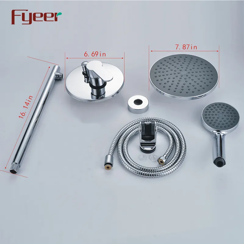 Fyeer Concealed Shower Set with 8 Inch Shower Head
