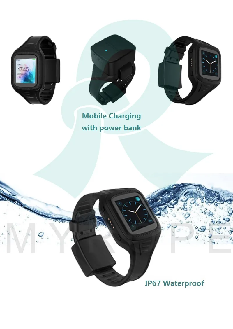 2020 2g Smart Watch Waterproof Ankle Wrist Bracelet GPS Tracker for Prisoner Offender