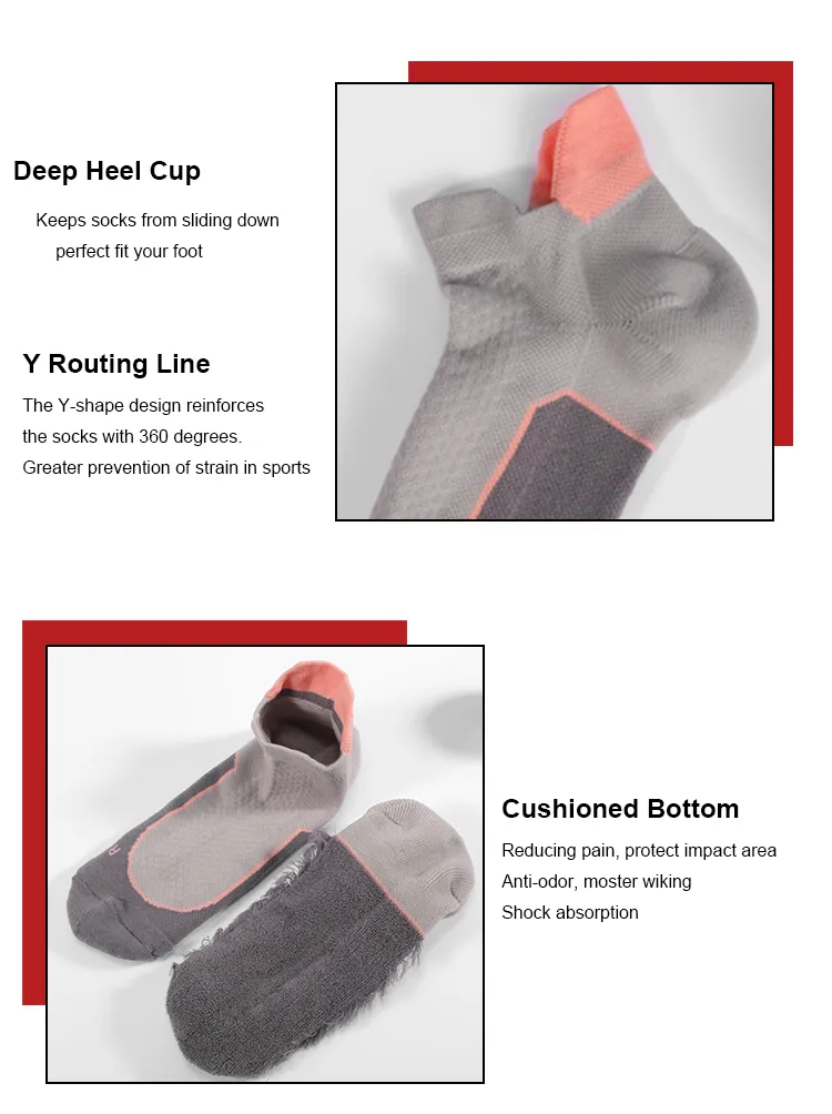 Fashion Sporty Light and Breathable Coolmax Socks Man Custom Compression Ankle Socks Short Running Socks