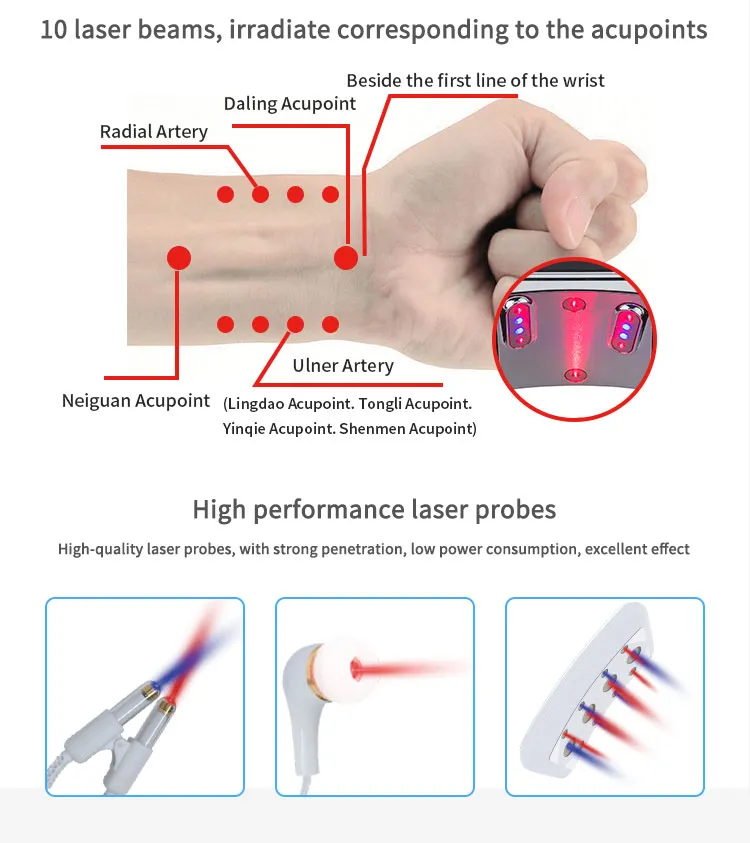 Cold Laser Therapy Wrist Watch for High Blood Pressure and Cholesterol Control