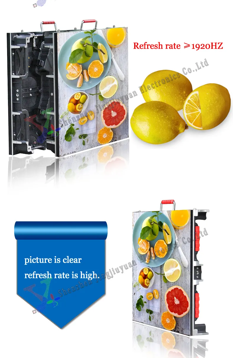 Indoor Waterproof Full Color Die-Cast Aluminum Cabinet P3.91 Background Rental Display