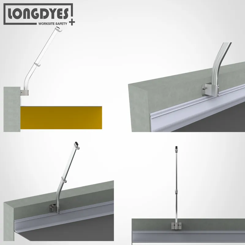 Parapet Fixed Guardrails with Vertical Bracket Mounts